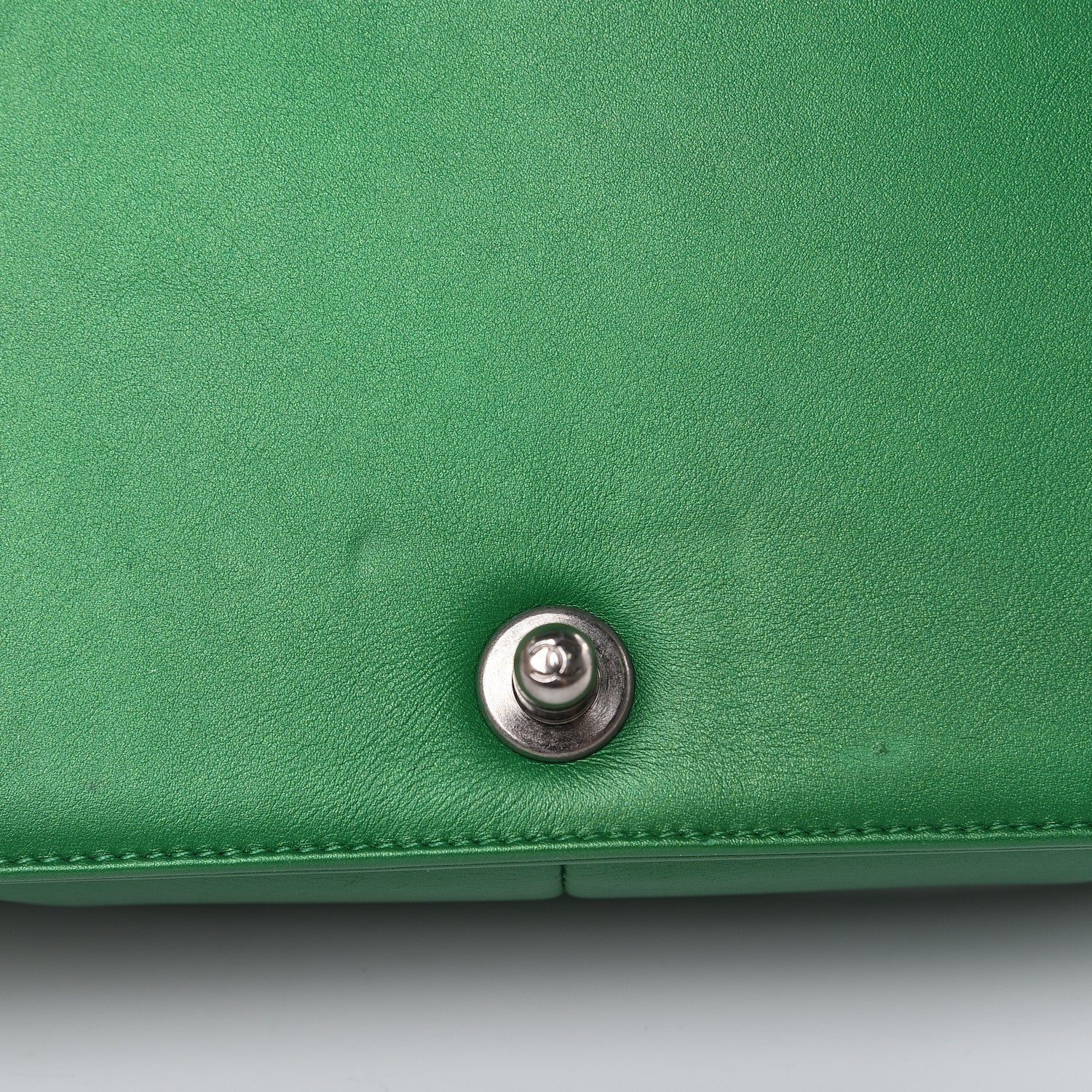Chanel Metallic Calfskin Quilted Medium Boy Flap Green 17 of 17