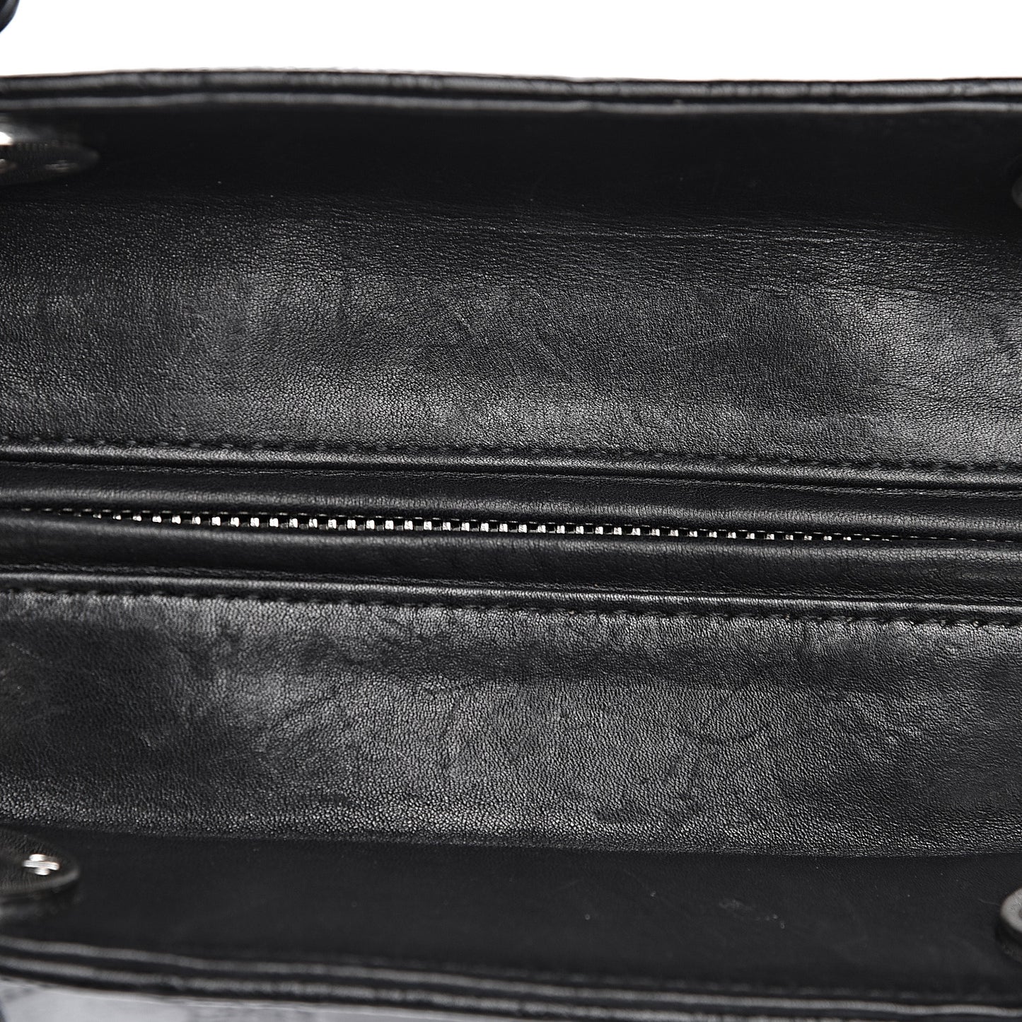 Lambskin Embossed Cannage Large Lady Dior Black