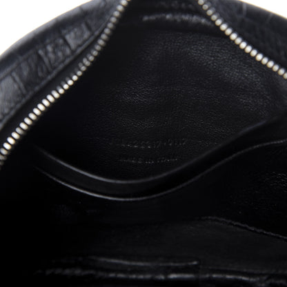 Saint Laurent Calfskin Crocodile Embossed Monogram Blogger Bag Black 9 of 9