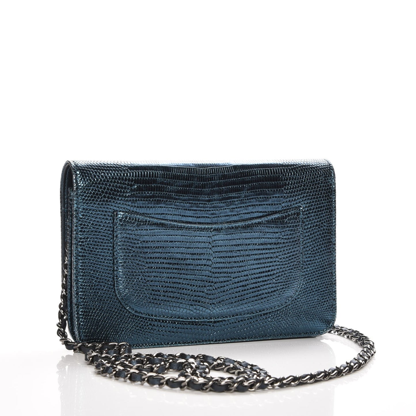 Iridescent Lizard Wallet on Chain WOC Blue