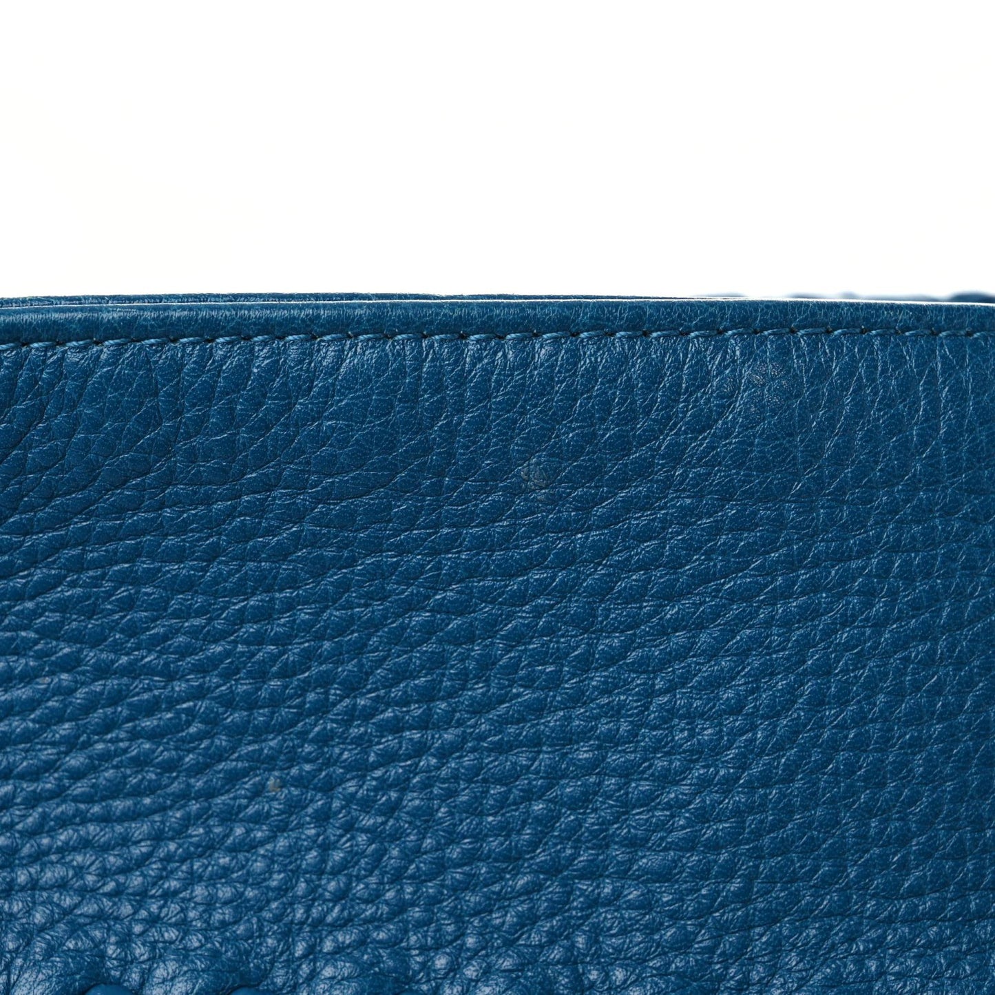 Washed Cervo Deerskin Large Hobo Blue