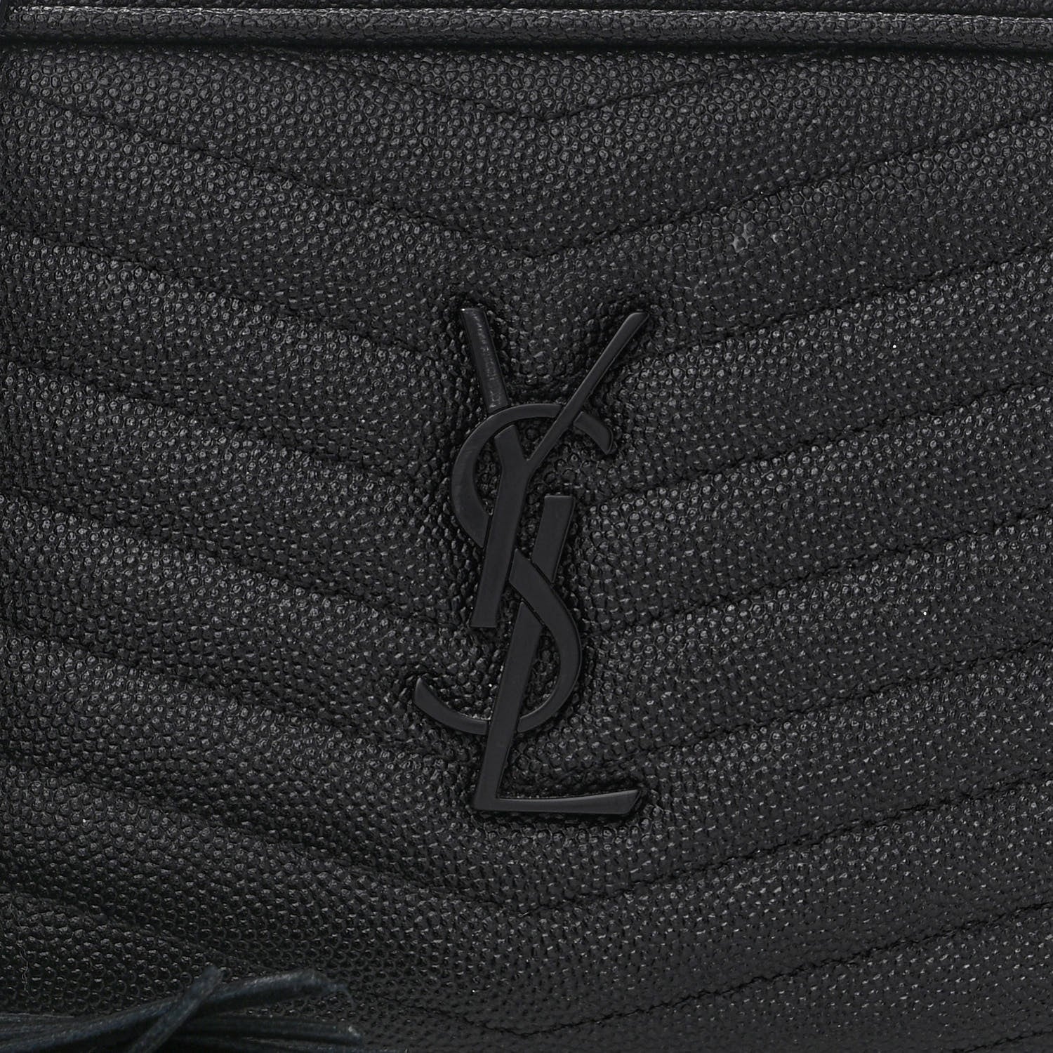 Saint Laurent Grain De Poudre Matelasse Monochrome Monogram Mini Lou Camera Bag Black 8 of 10