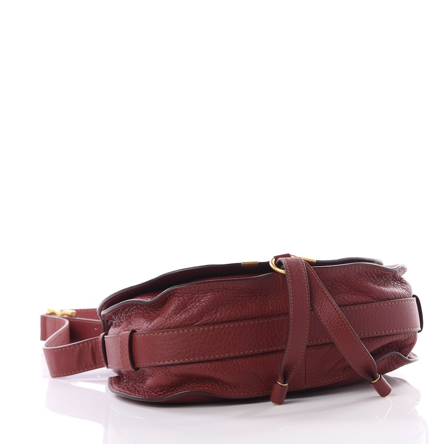 Chloe Calfskin Medium Marcie Round Crossbody Bag Red 3 of 9