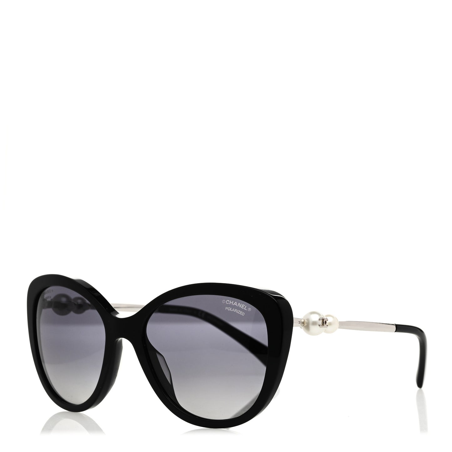 Acetate Polarized Butterfly Winter Pearl Sunglasses 5339-H Black