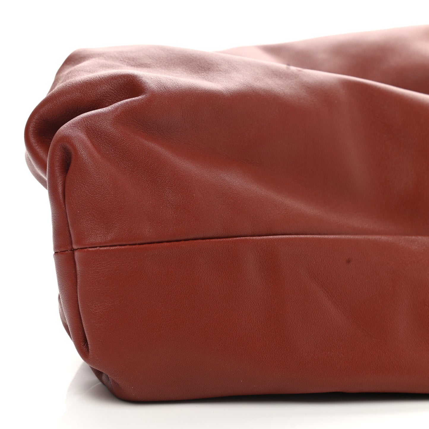 Smooth Butter Calf The Pouch Oversized Clutch Rust