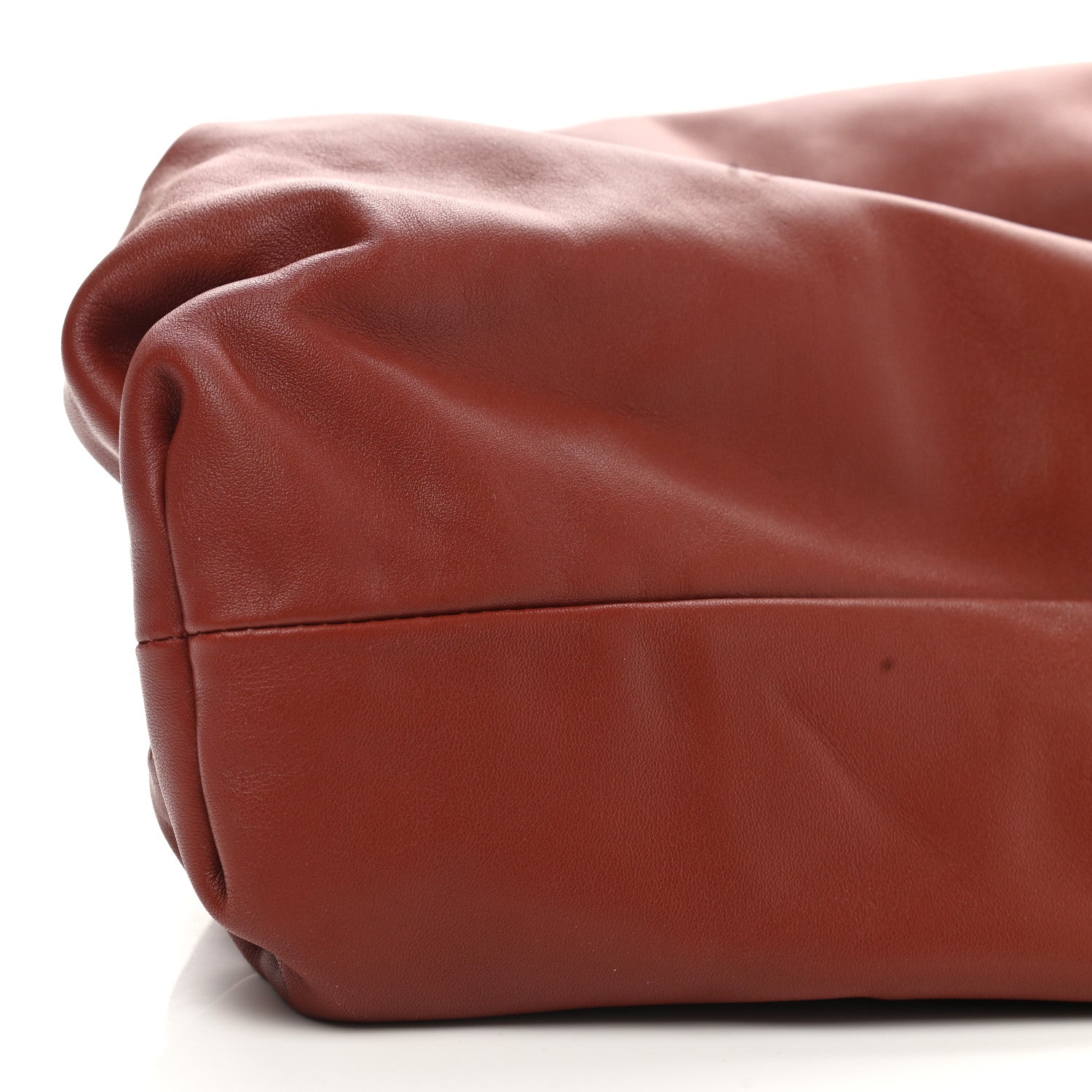 Bottega Veneta Smooth Butter Calf The Pouch Oversized Clutch Rust 8 of 9