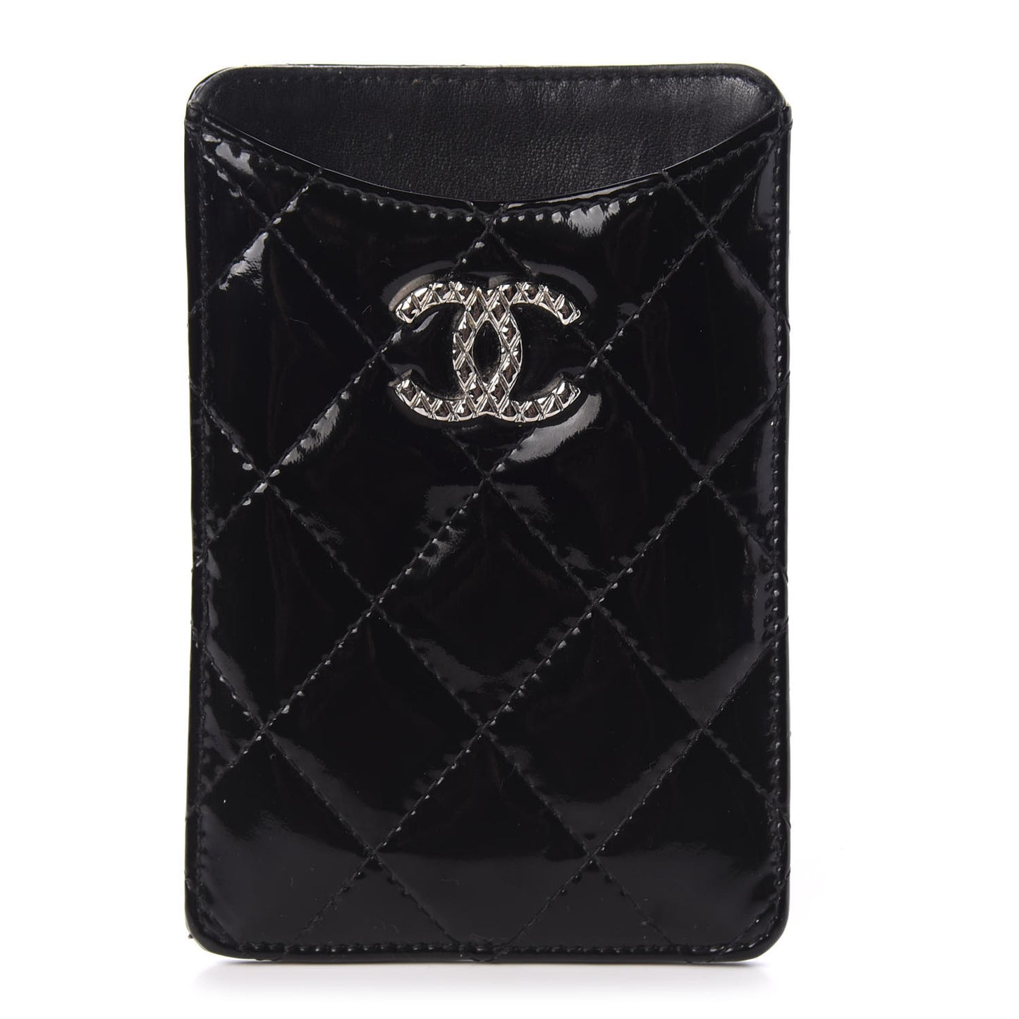 Patent Quilted Brilliant iPhone Case Black