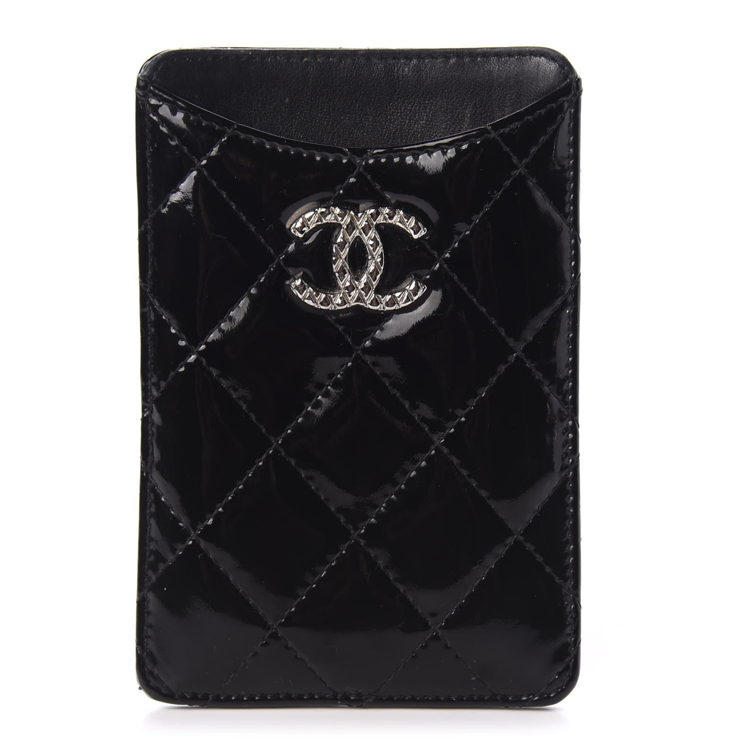 Chanel Patent Quilted Brilliant iPhone Case Black 1 of 10