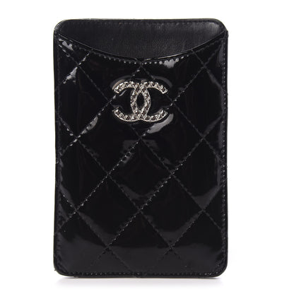 Chanel Patent Quilted Brilliant iPhone Case Black 1 of 10