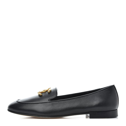 Chanel Lambskin Pearl CC Loafers 37 Black 1 of 17