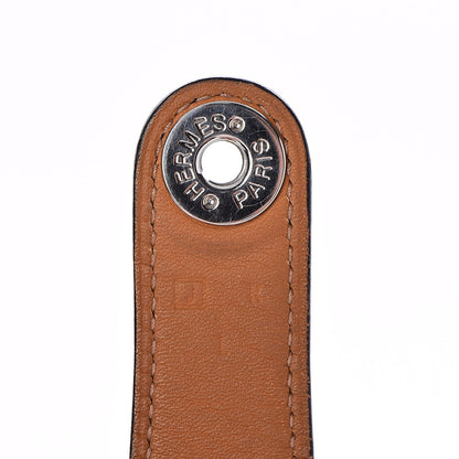 Hermes Calfskin Reversible Perforated H Bracelet Noir 5 of 6