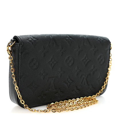 Louis Vuitton Empreinte Pochette Felicie Chain Wallet Black 4 of 11