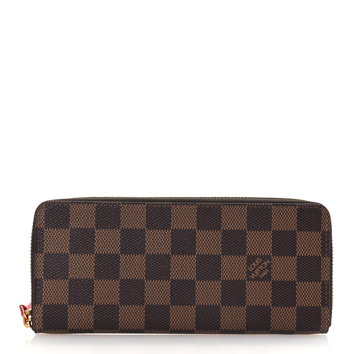 Damier Ebene Clemence Wallet Cherry