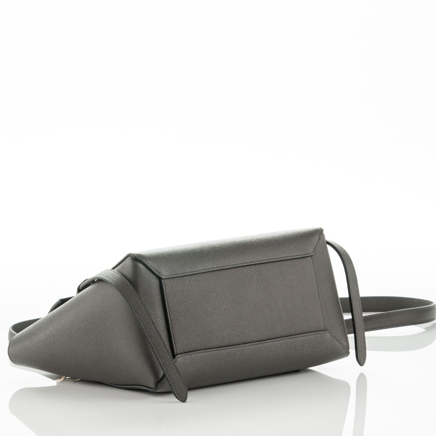 Grained Calfskin Micro Belt Bag Grey