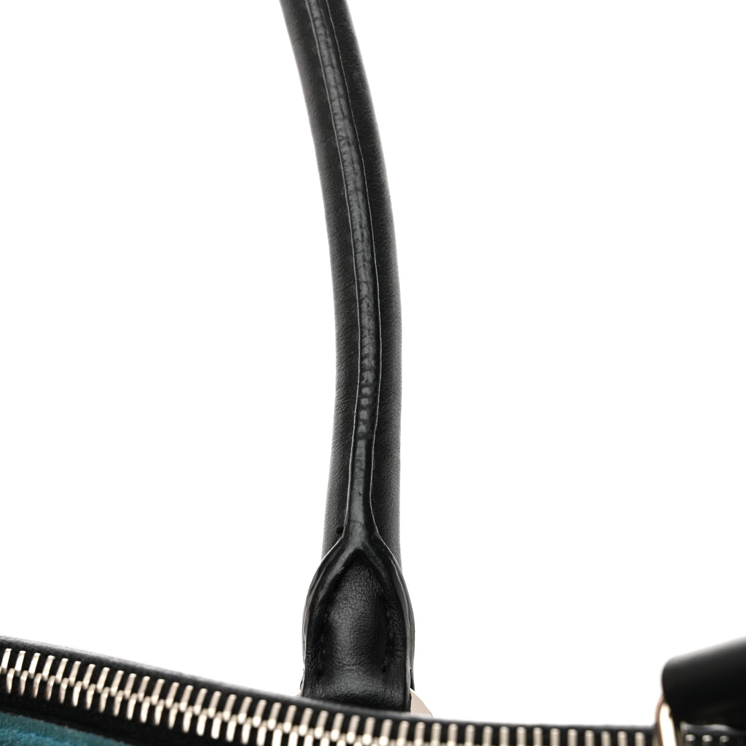 Prada City Calf Bi-Color Medium Galleria Double Zip Tote Black Celeste 16 of 18