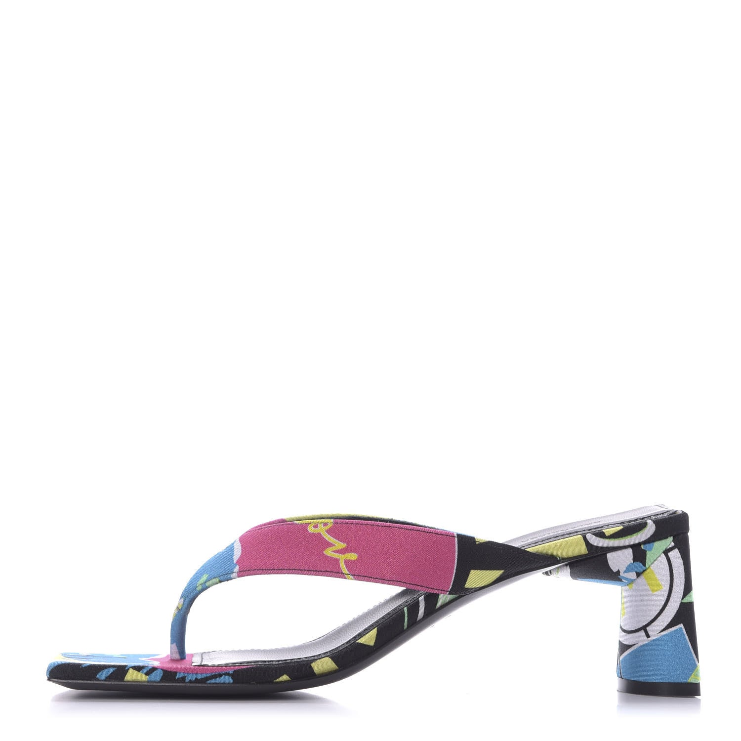 Balenciaga Spandex Double Square Flat 60mm Sandals 37 Multicolor 1 of 10