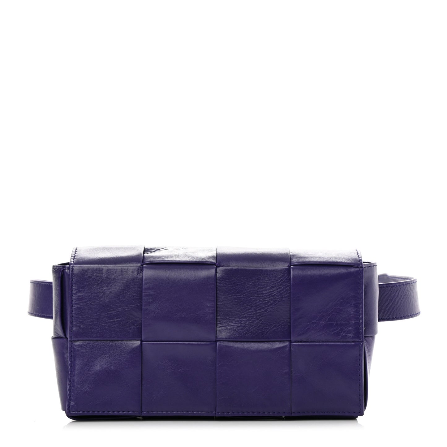 Paper Calfskin Intrecciato Cassette Belt Bag Purple