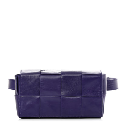 Bottega Veneta Paper Calfskin Intrecciato Cassette Belt Bag Purple 1 of 13