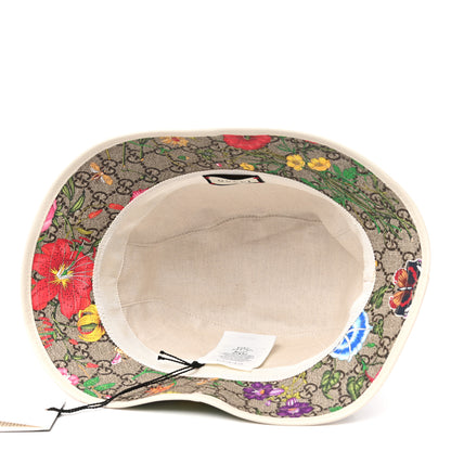 Gucci GG Supreme Monogram Flora Fedora Hat M White 5 of 7