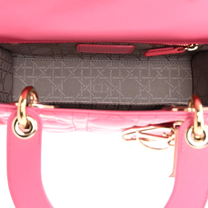 Christian Dior Lambskin Cannage Small My ABCDior Lady Dior Pink 5 of 10