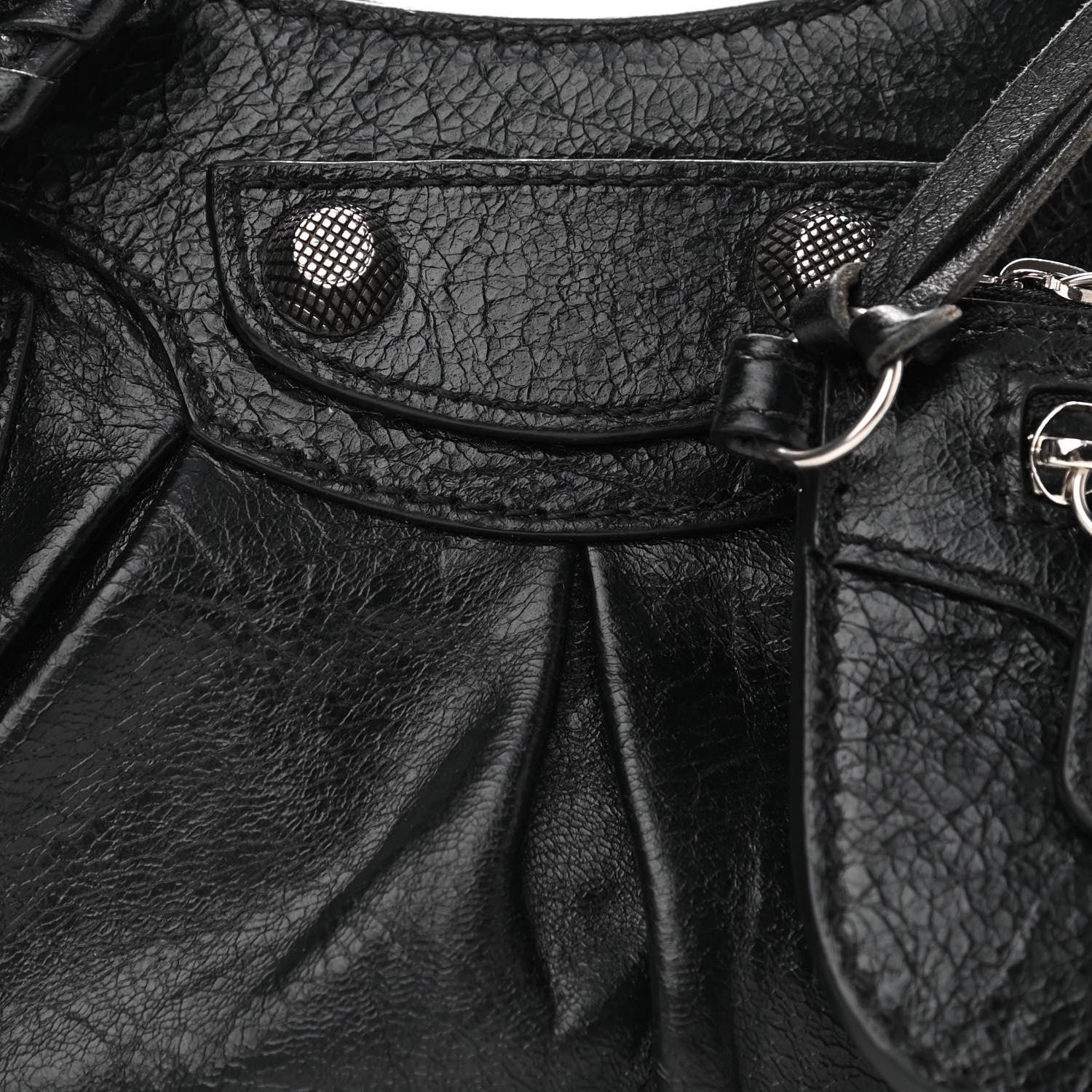 Balenciaga Agneau Arena Le Cagole Shoulder Bag XS Black 8 of 10
