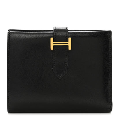 Hermes Evergrain Bearn Compact Wallet Black 1 of 9