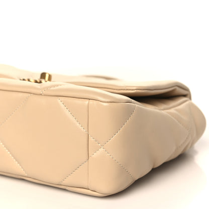 Chanel Lambskin Quilted Medium Chanel 19 Flap Beige 9 of 10