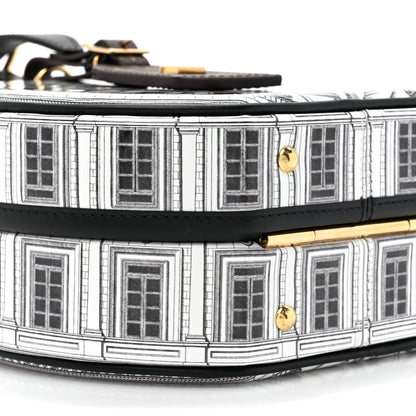 Louis Vuitton X FORNASETTI Calfskin Architettura Petite Boite Chapeau White Black 9 of 10