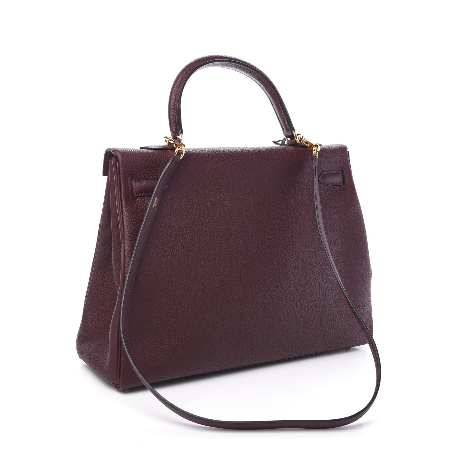Hermes Togo Kelly Retourne 35 Bordeaux 2 of 9