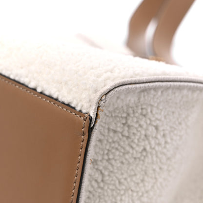 Fendi Shearling Vitello King Logo Medium Fendi Sunshine Shopper Tote White 11 of 14