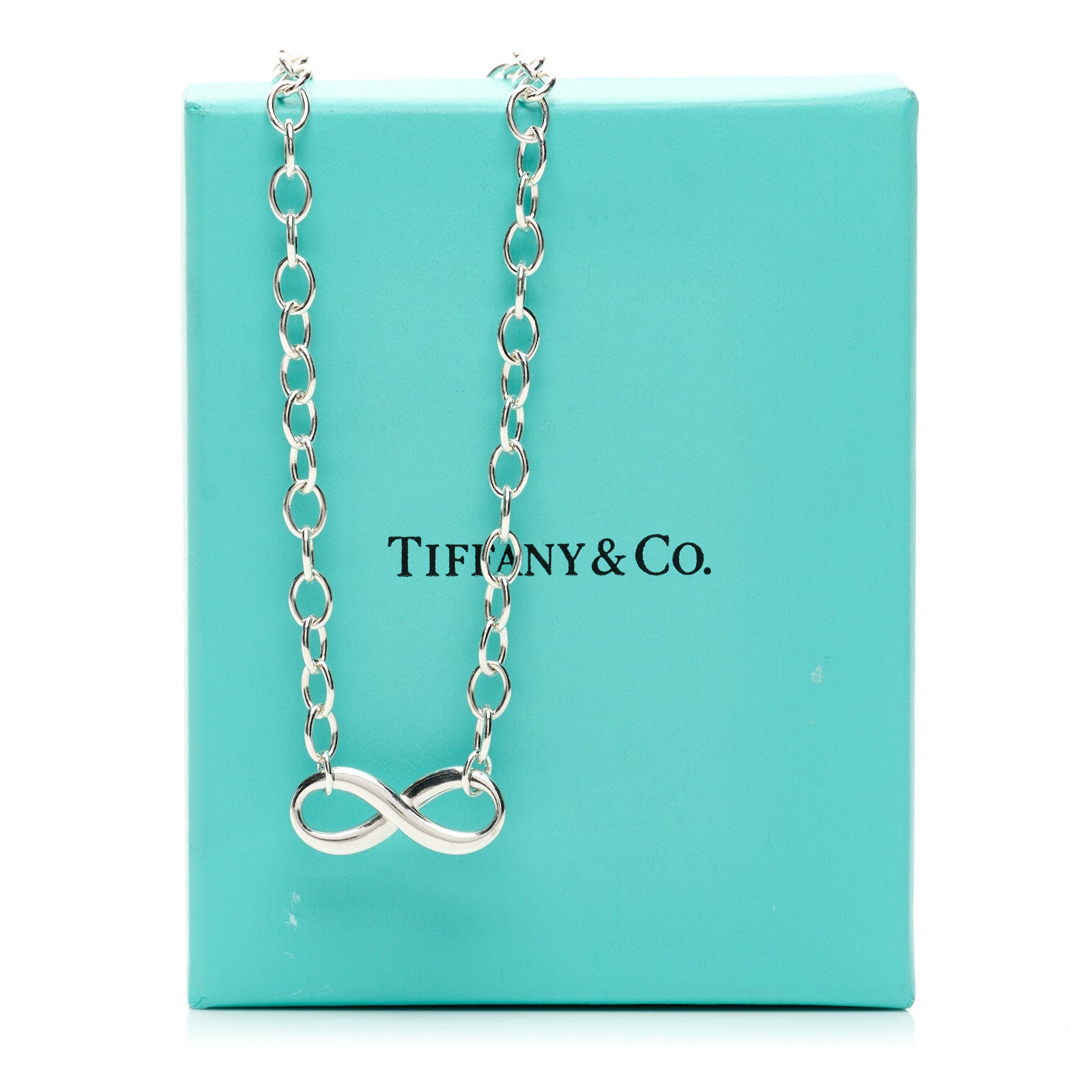 Tiffany Sterling Silver Narrow Infinity Link Necklace 5 of 5