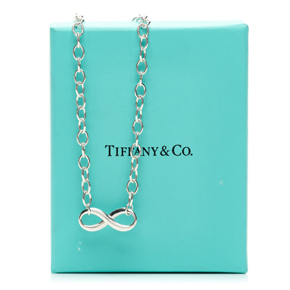 Tiffany Sterling Silver Narrow Infinity Link Necklace 5 of 5