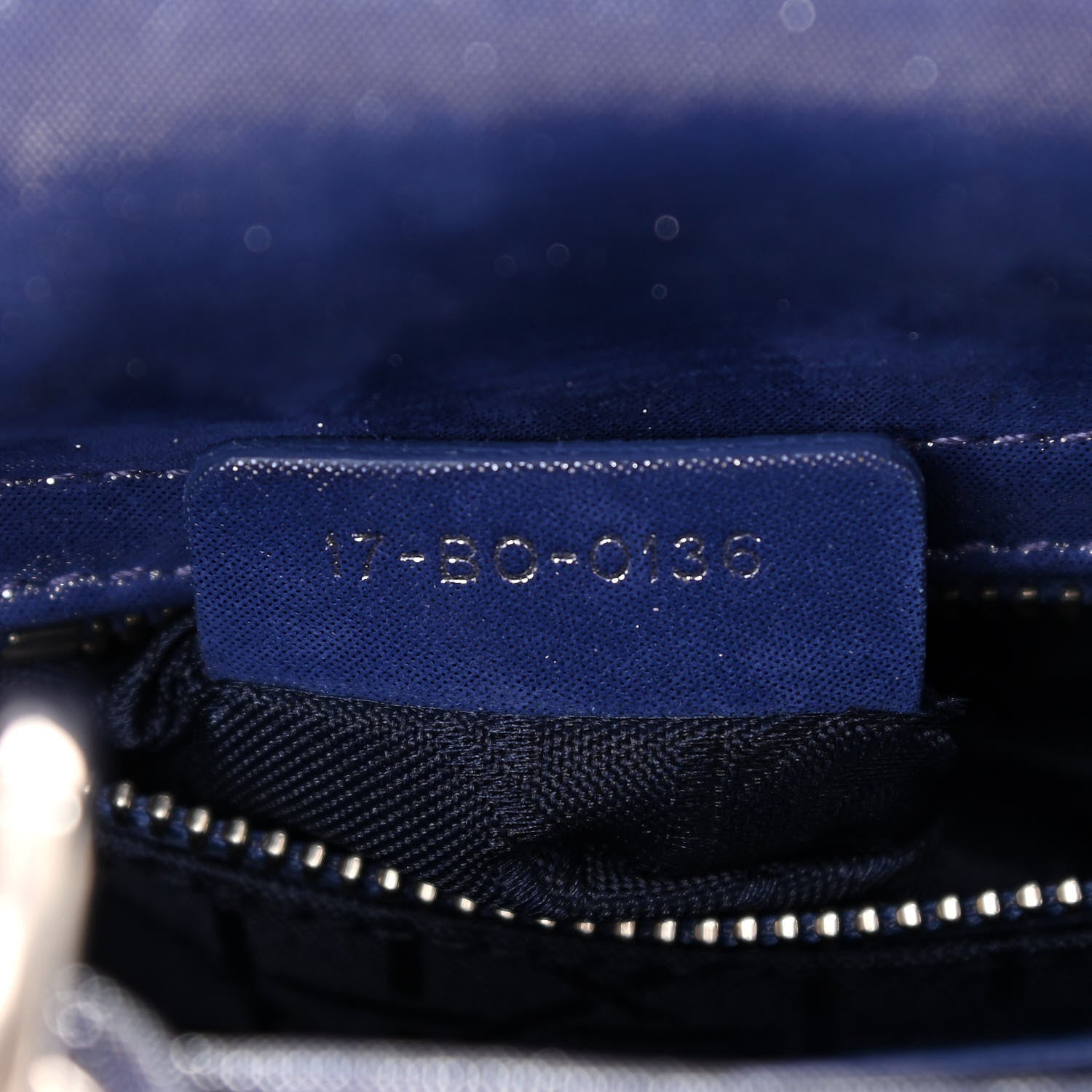 Christian Dior Metallic Lambskin Cannage Mini Lady Dior Dew Bleu 6 of 11