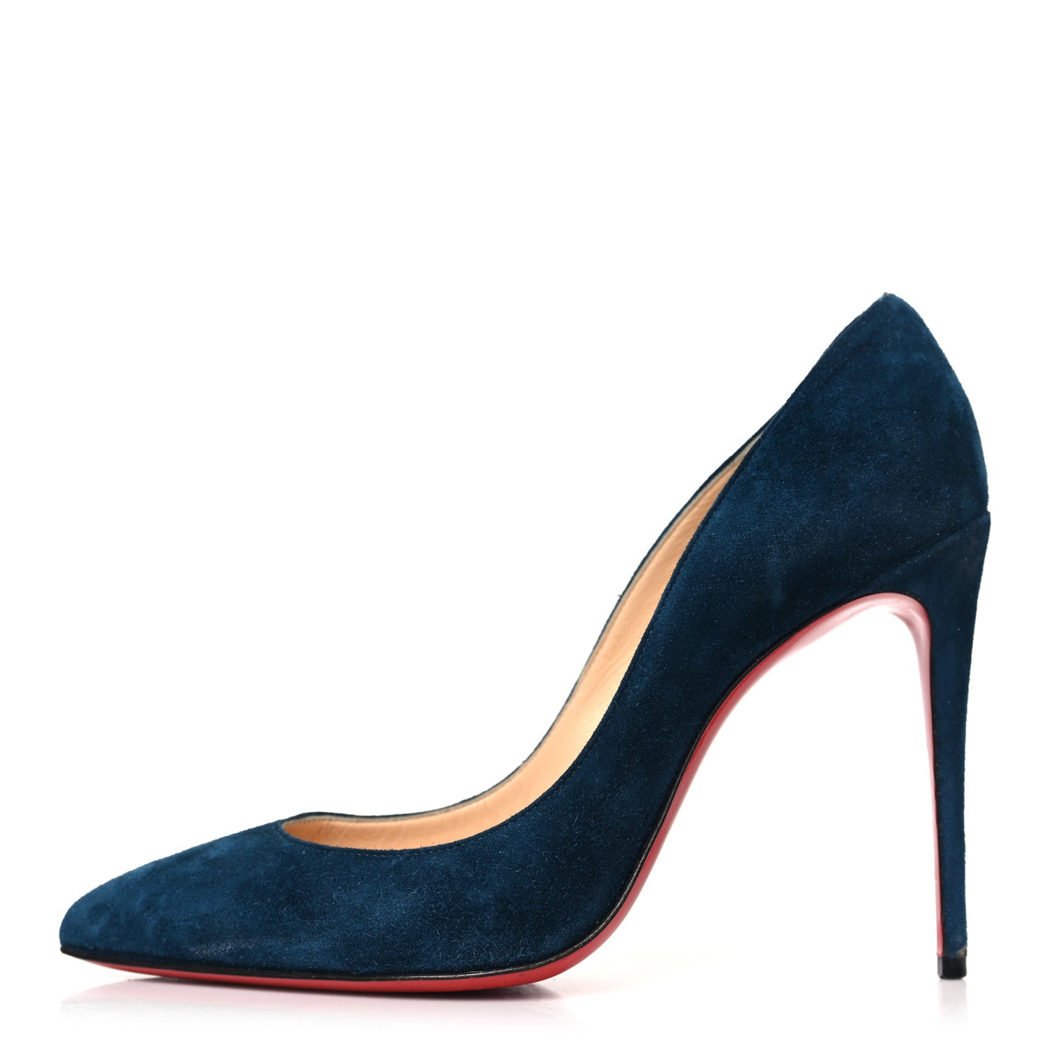 Christian Louboutin Veau Velours Pigalle Follies 100 Pumps 39 Blue Khol 1 of 10