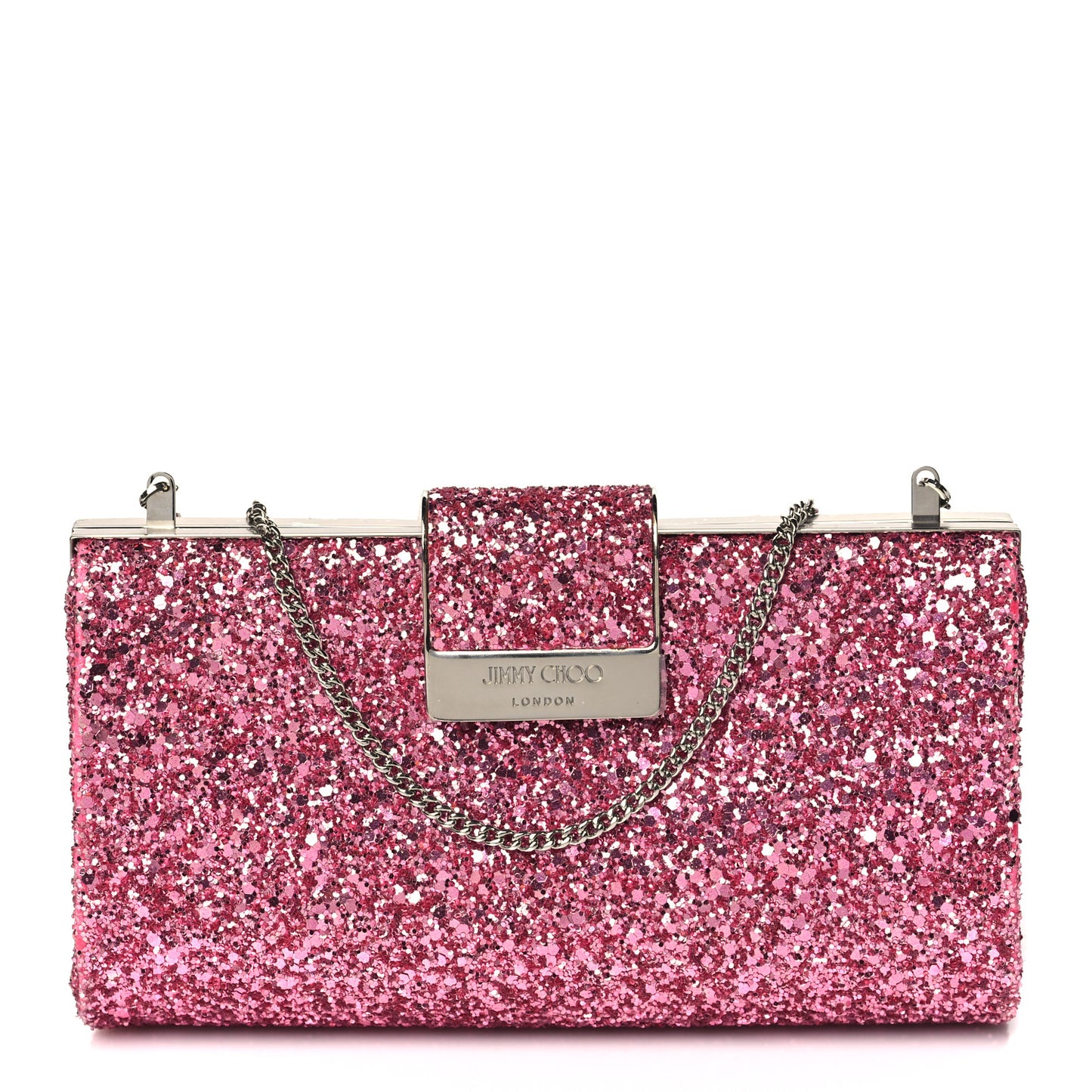 Coarse Glitter Clutch Pink