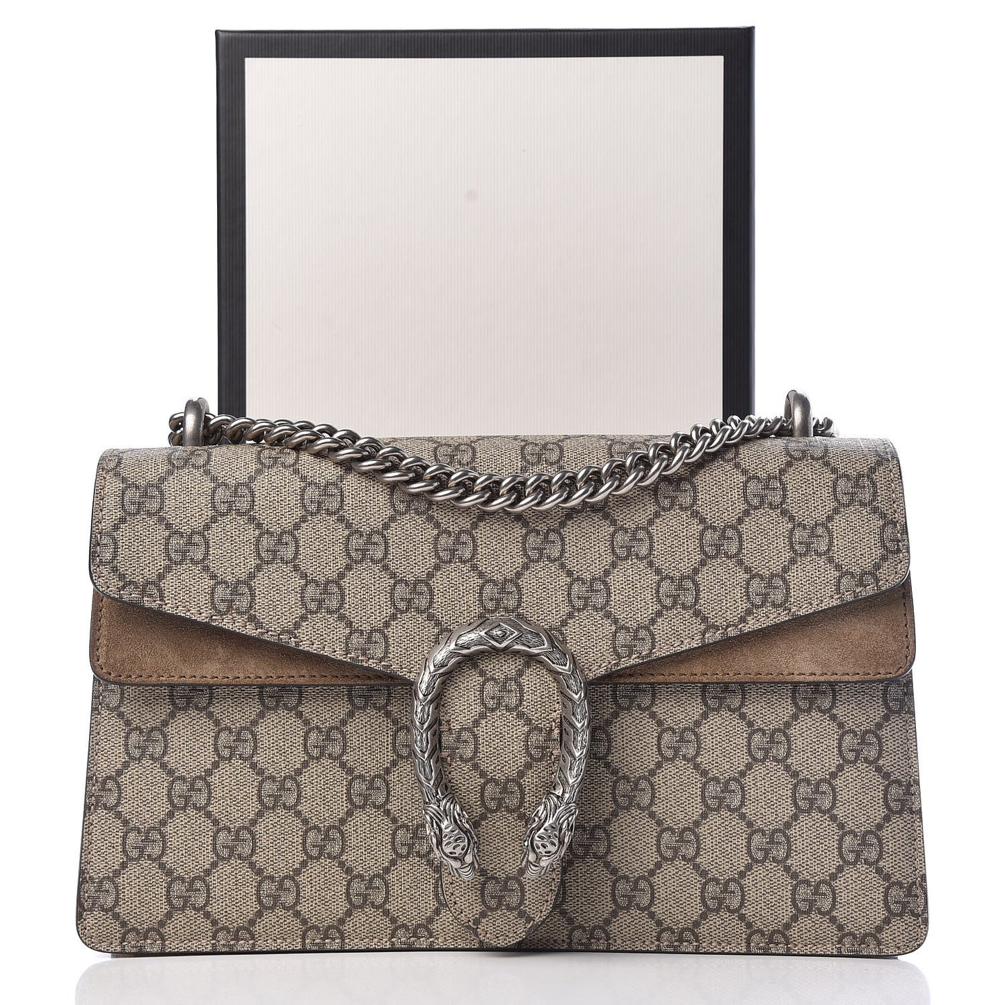GG Supreme Monogram Small Dionysus Shoulder Bag Taupe