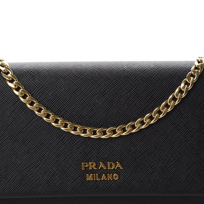 Prada City Calfskin Saffiano Pochette Black Granato 9 of 9