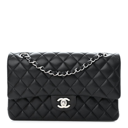 Chanel Lambskin Quilted Medium Double Flap Black 1 of 15