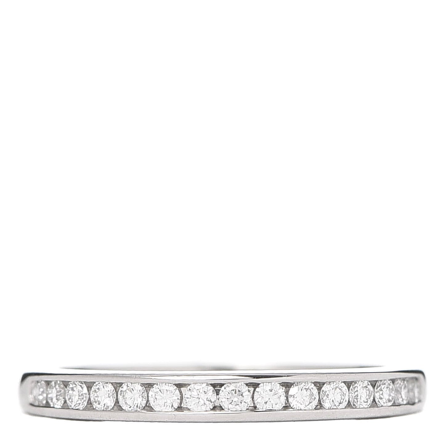 Platinum Diamond .21ctw Half Circle Wedding Band Ring 47 4