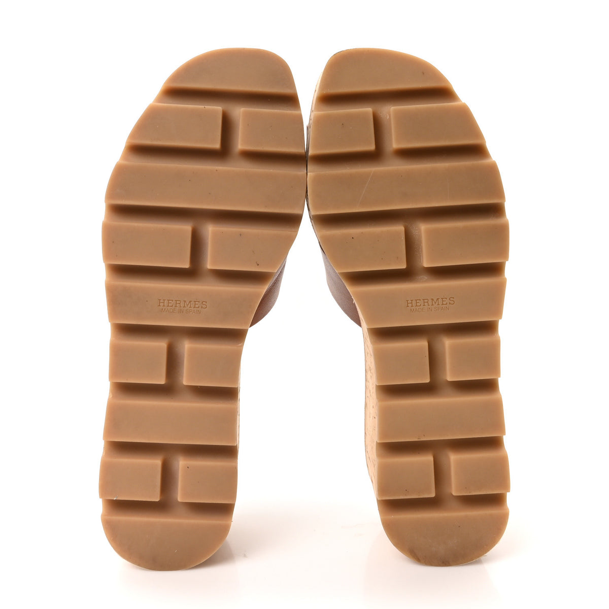 Hermes Calfskin Cork Eze 30 Sandals 36 Marron Glaise 6 of 10