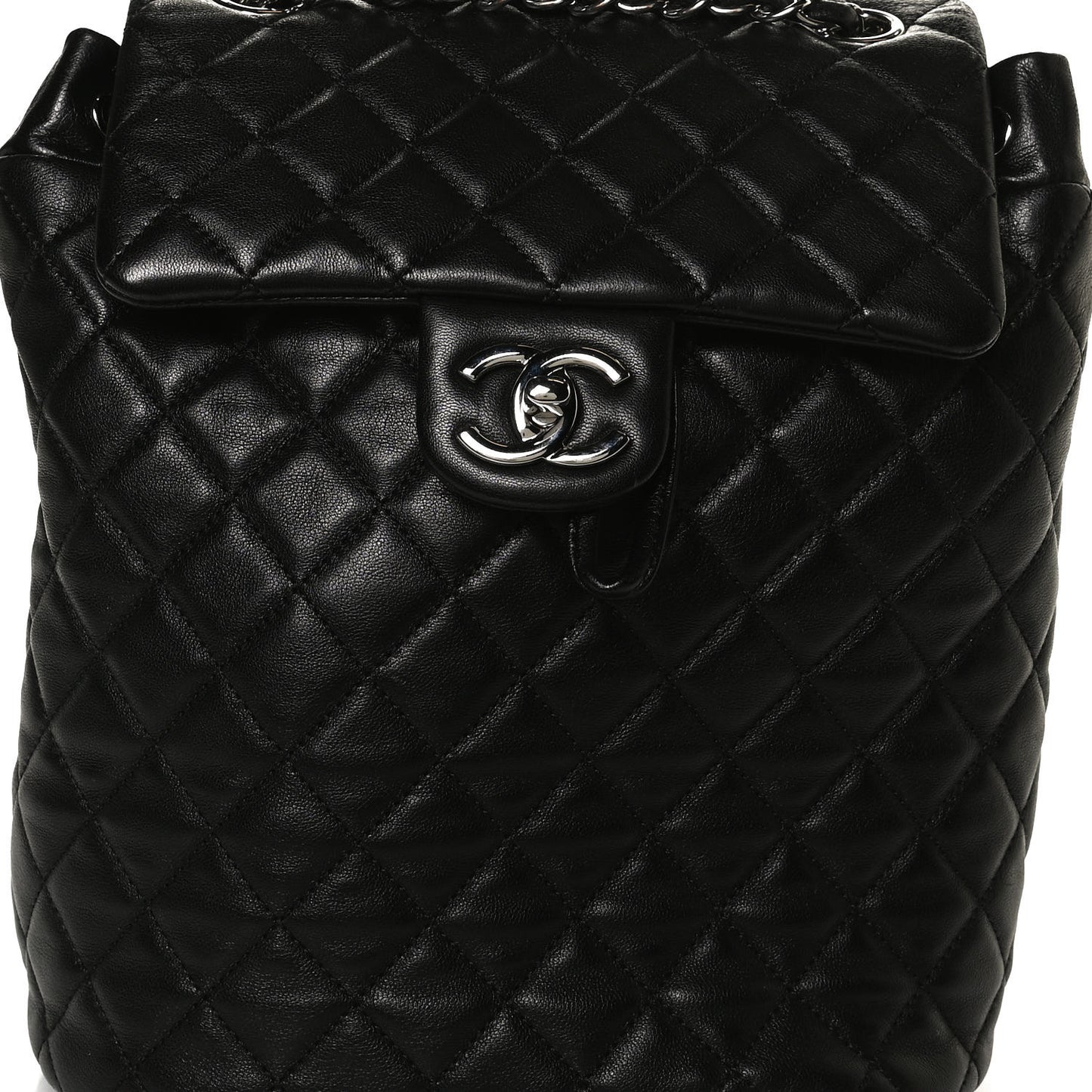 Calfskin Quilted Small Urban Spirit Backpack Black