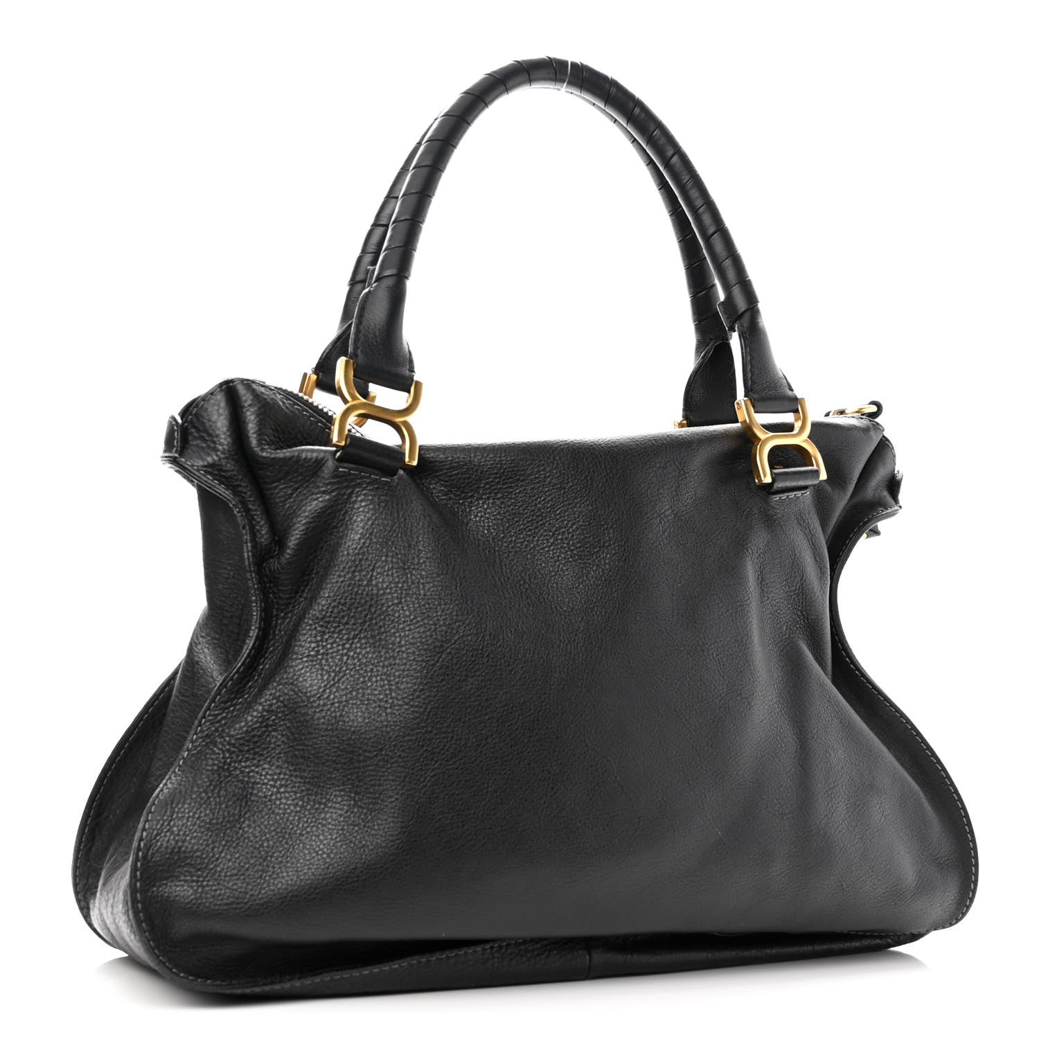 Chloe Calfskin Large Marcie Satchel Black 3 of 12