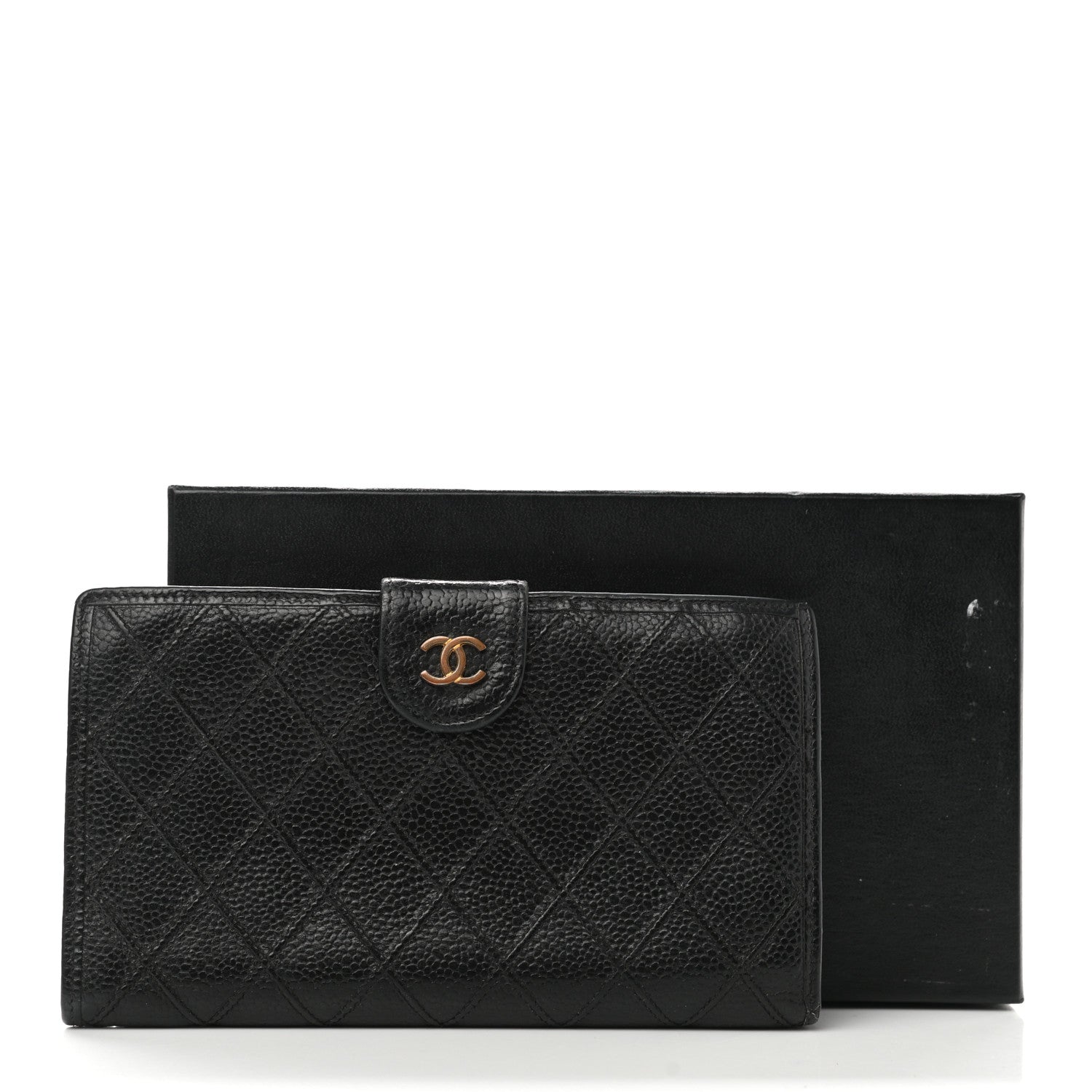 Chanel Caviar Stitched French Wallet Black 11 of 11