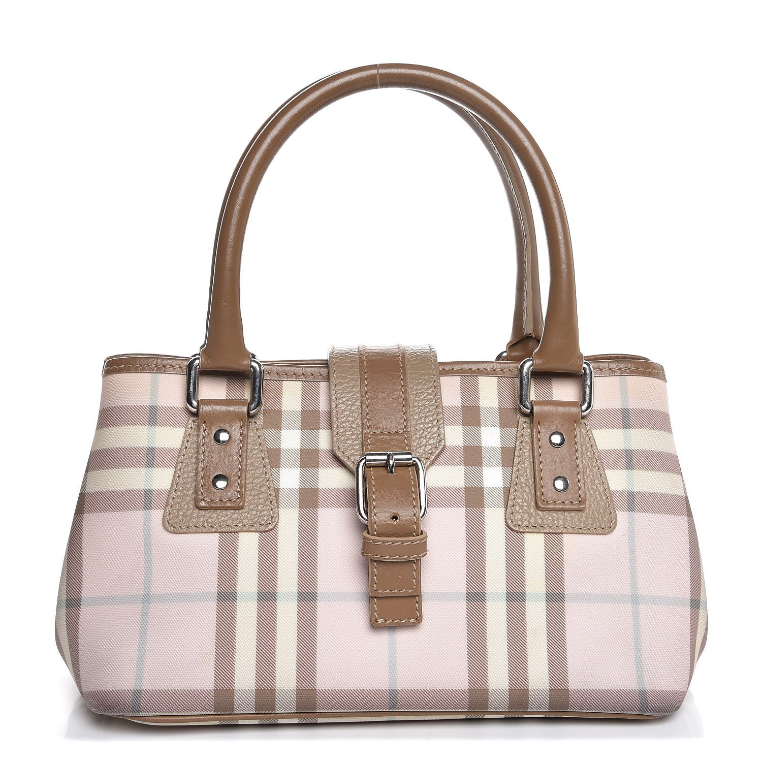 Burberry Candy Check Buckle Tote Pink 1 of 8