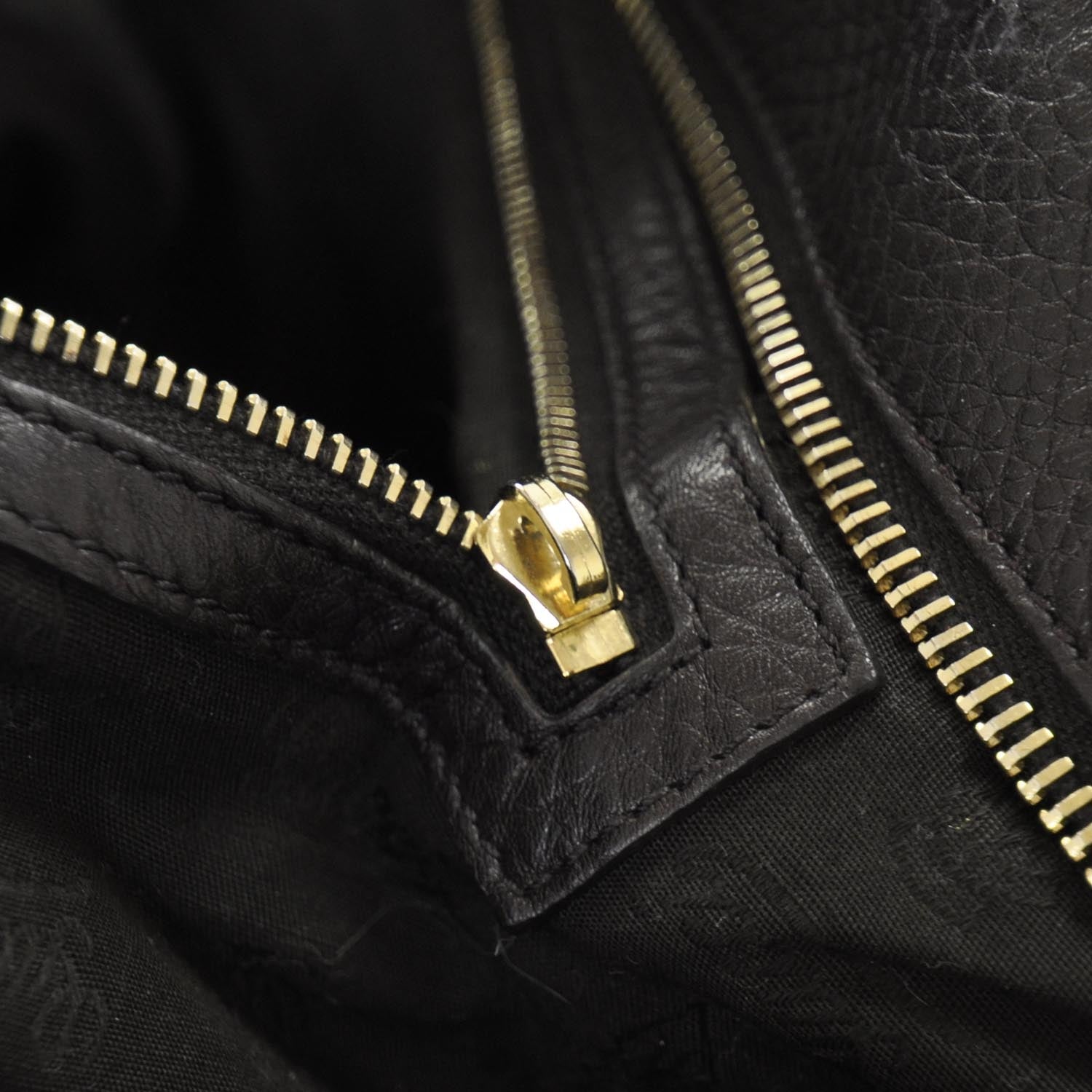 Gucci Leather Large Web Heritage Tote Dark Brown 8 of 9