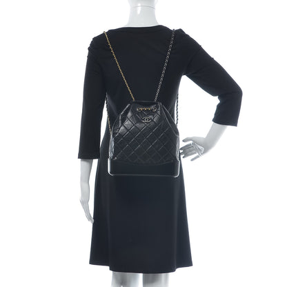 Chanel Aged Calfskin Quilted Gabrielle Backpack Black 2 of 8