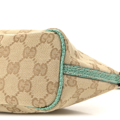 Gucci Monogram Web Boat Pochette Green 10 of 11