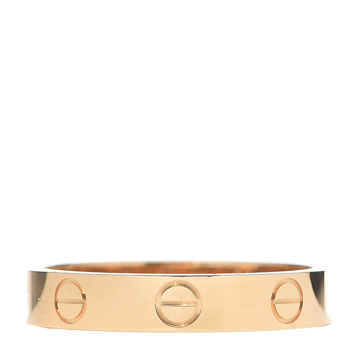 18K Yellow Gold 3.5mm LOVE Wedding Band Ring 54 6.75