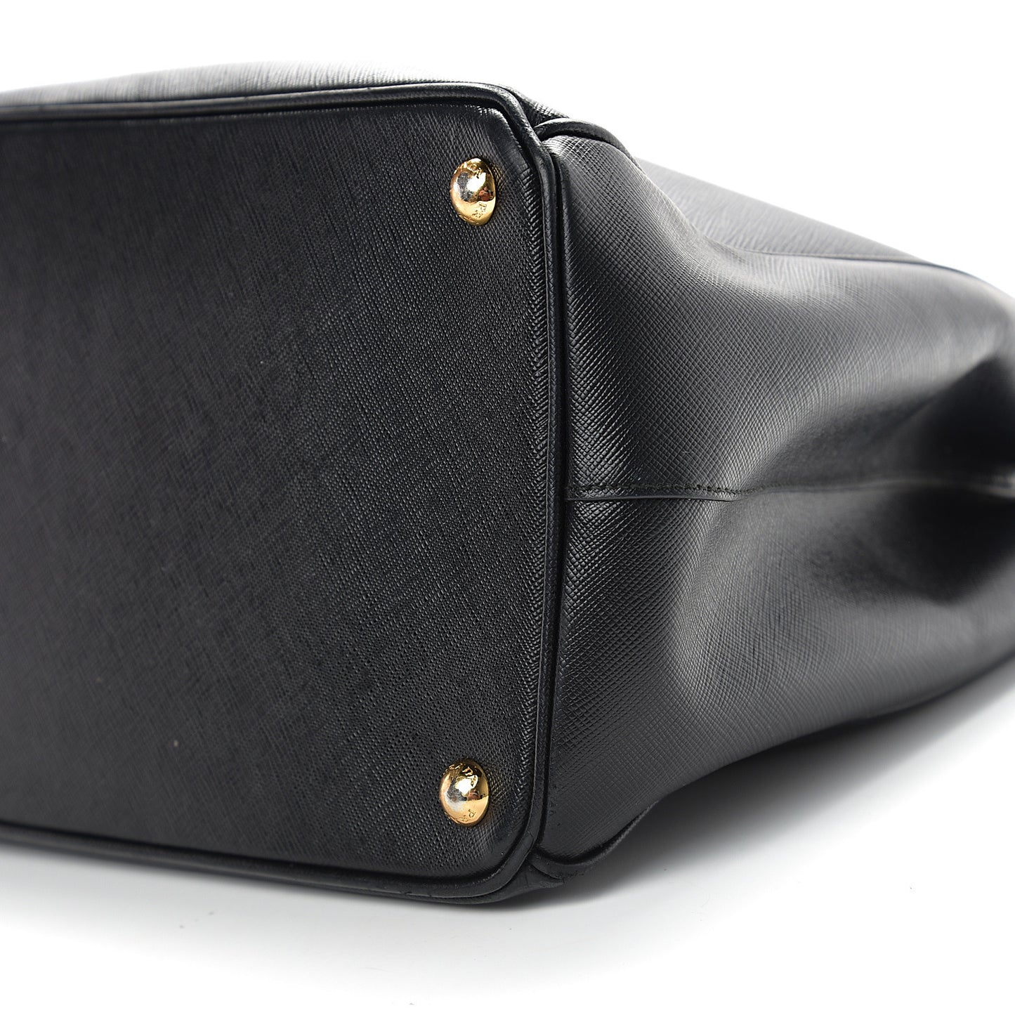 Saffiano Large Galleria Double Zip Tote Black