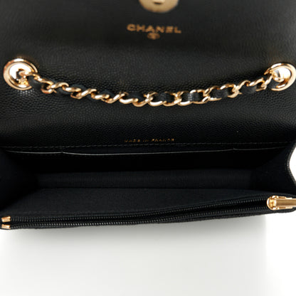 Chanel Caviar Quilted Enamel Coco Casino Flap Phone Holder With Chain Black 5 of 12